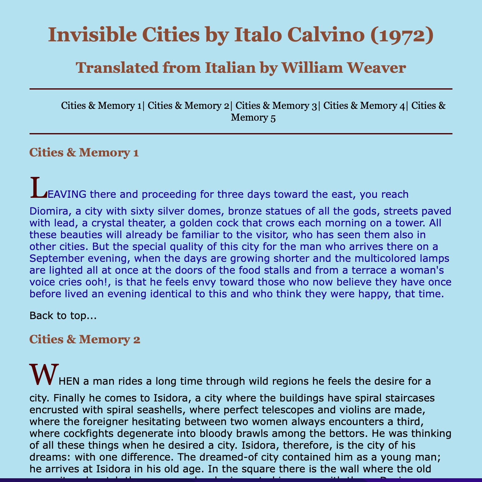 Italo Calvino's Invisible Cities